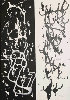 Nr.:345 Meinungsvielfalt? / Acryl auf Leinwand /40x60