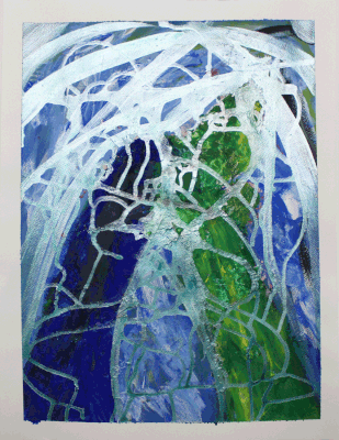 Nr.:249 ohne Titel / Acryl auf Papier / 36x48