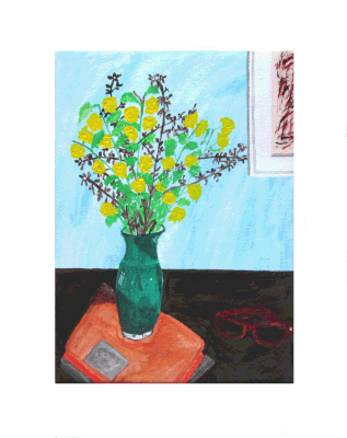Nr.:51 Stillleben Vase auf Buch / 35x45 / verkauft