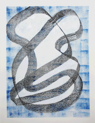 Nr.:240 Endlosschleife 1 / Acryl auf Papier / 36x48