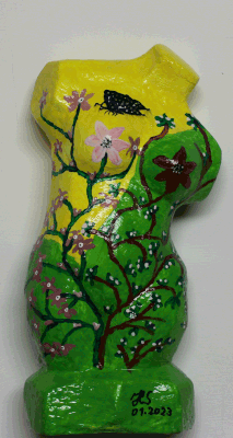 Nr.:230 Frauentorso / Acryl / Höhe 25