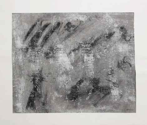 Nr.: 312 Gefangen im Schmerz / Acryl auf Papier / 60x70
