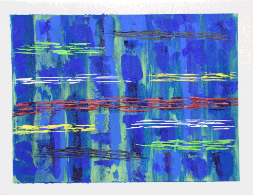 Nr.:239 ohne Titel /Acryl auf Papier / 40x30
