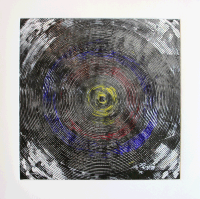 Nr.:120 Kreisvariation schwarz / 60x60 / 