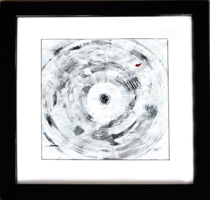 Nr.:45 Kreisvariation weiß, schwarz / 70x70 / verkauft