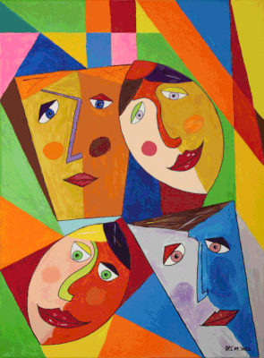 Nr.:219 Frohsinn / Acryl auf Leinwand/ 50x70