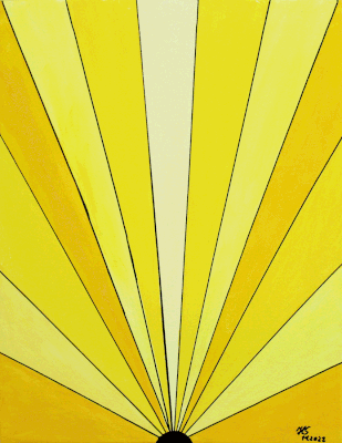 Nr.:222 Strahlen / Acryl auf Leinwand / 30x40