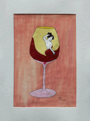 Nr.:158 Verführung des Weins / 30x40 