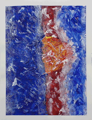 Nr.:247 ohne Titel / Acryl auf Papier / 36x48
