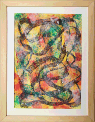 Nr.: 331 ohne Titel / Acryl auf Papier / 38x50