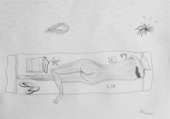 Nr.:175 Am Strand / 59x42 /