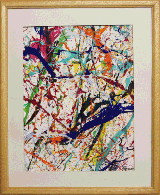 Nr.: 303 ohne Titel / Acryl auf Papier / 25x31