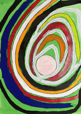 Nr.:292 ohne Titel /  Acryl auf Papier / 53x74