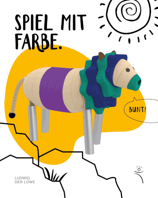 Löwe Leo im Farbrausch