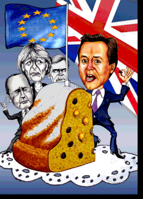 David Cameron holt sich die Rosinen aus dem EU-Kuchen.