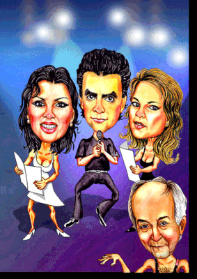 Anna Netrebko, Rolando Villazon, Elina Garantscha und Otto Schhenk..