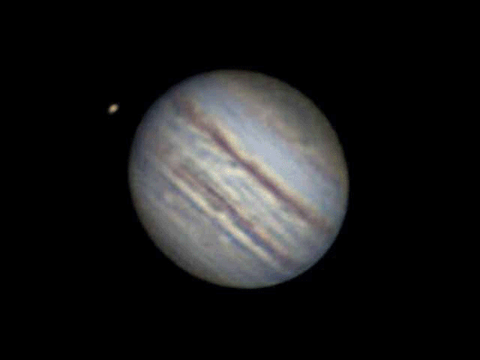 Jupiter - GIF-Animation / 152-2450mm Maksutov und Mond- und Planetenkamera ZWO Kamera ASI 462 MC Color