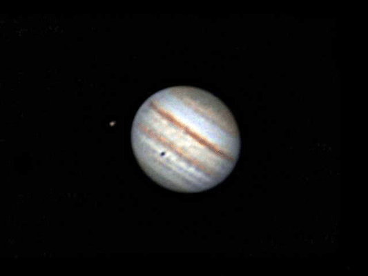 Jupiter und Mond Europa mit 152-2450mm Maksutov und Mond- und Planetenkamera ZWO Kamera ASI 462 MC Color