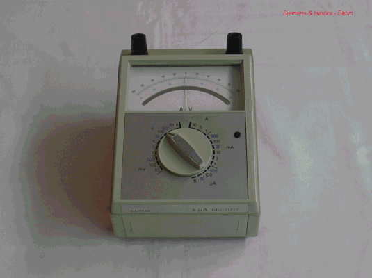 Bild 398 - Siemens & Halske Berlin - Multimeter +- uA Multizet ohne Überlastungsschutz - Fertigungsjahr  1975