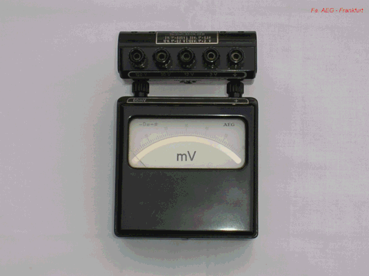 Bild 234 - AEG - Allg. Elektr. Gesellsch. - Millivoltmeter für Gleichspannung.  Fertigungsjahr 1960