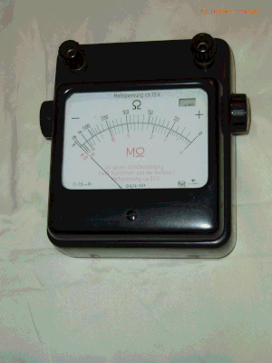 Bild 84 - Fa. Gossen - Erlangen / Bayern - Widerstandsmesser Mavo - Ohm - Fertigungsjahr  1974