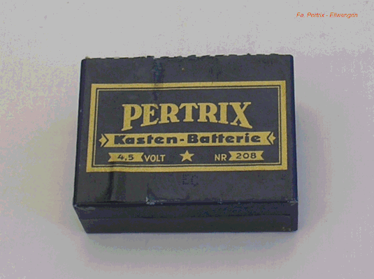 Bild 406-1 - Fa. Pertrix - Kastenbatterie 4,5 Volt Mod. 208 - Fertigungsjahr ca. 1890