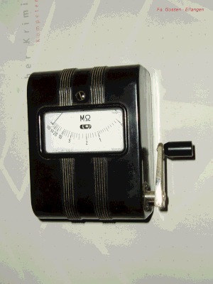 Bild 72 - Gossen  Isolations - Mesggerät - Isognom - 100 MOhm.  Fertigungsjahr 1976