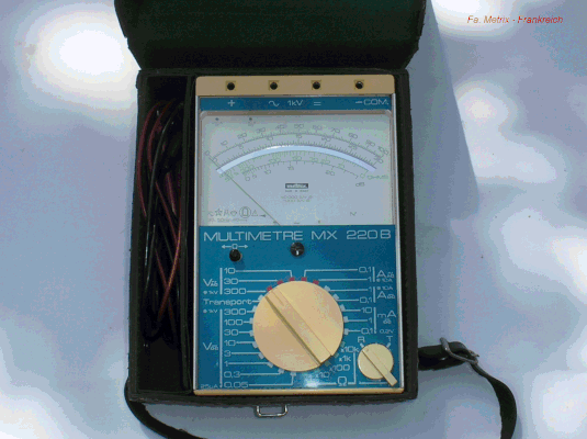 Bild 198 - Metrix  - Universal Multimeter MX 220 B mit Überlastunsschutz.  Fertigungsjahr 1975