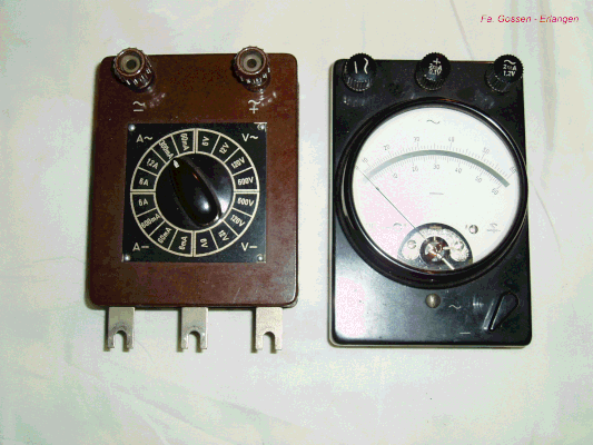 Bild 23 - Gossen Mavometer - WG - mit Messbereichsumschalter.  Fertigungsjahr 1953