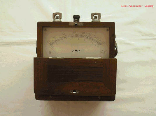Bild 346 - Fa. Kiesewetter Leipzig - Amperemeter Gleich / Wechselstrom  Fertigungsjahr ca. 1938
