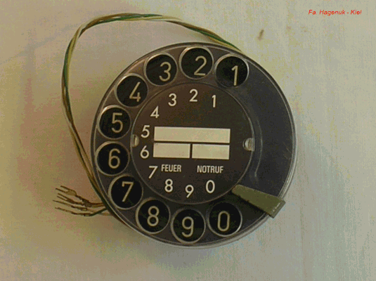 Bild 313 - Fa. Hagenuk - Kiel - Telefon Wählscheibe - Fertigungsjahr  1972