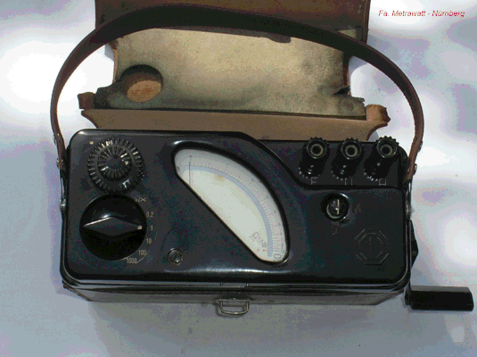 Bild 203 - Metrawatt - Erdungs - Messgerät - Terrafix III.  Fertigungsjahr 1950