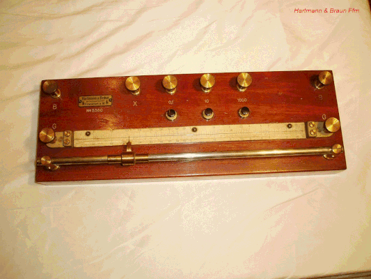 Bild 05 - Hartmann & Braun - Schleifendraht - Messbrücke - Wheatstone.  Fertigungsjahr 1927