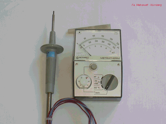 Bild 231 - Metrawatt - Temperatur - Messgerät Typ. Metratherm.  Fertigungsjahr 1960