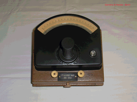 Bild 377 - Siemens & Halske Berlin - Spannband Galvanometer für Gleichstrom - Fertigungsjahr ca. 1901