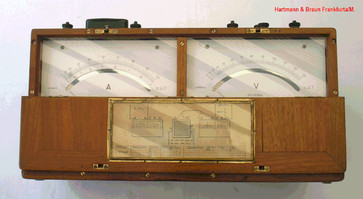 Bild 414 - Hartmann & Braun - Hitzedraht doppel Instrument - Fertigungsjahr  1912