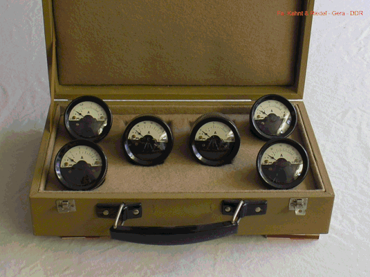 Bild 110 - Kahnt & Riede - Gera DDR  Kontroll - Meßsatz - Strom.  Fertigungsjahr 1950