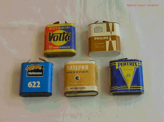 Bild 301 - versch. Hersteller  von Zink - Kohle Batterien 