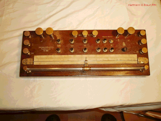 Bild 07 - Hartmann & Braun - Doppel Messbrücke - Thomson / Wheatstone.  Fertigungsjahr 1928