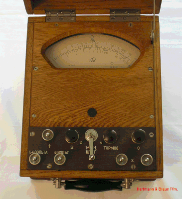 Bild 454 - Hartmann & Braun Frankfurt - Widerstands Messgerät - Export - Fertigungsjahr ca. 1913