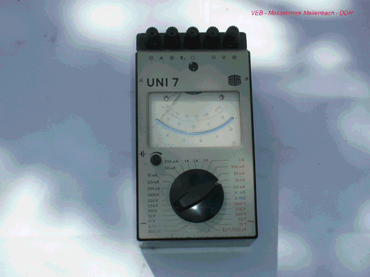 Bild 192 - VEB Messtechnik Mellenbach DDR - Universal - Multimeter UNI 7.  Fertigungsjahr 1976