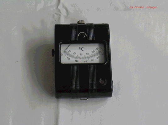 Bild 154 - Gossen - Temperatur - Messgerät mit Oberflächen Fühler.  Fertigungsjahr 1962