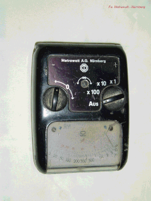 Bild 63 - Metrawatt  Widerstands - Messgerät - Metrawid.  Fertigungsjahr 1954