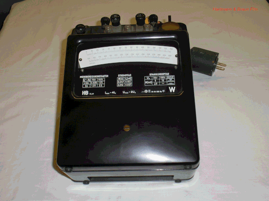 Bild 432 - Hartmann & Braun - Präzisions - Lichtmarken - Wattmeter Typ. GLM - T - Fertigungsjahr  1957