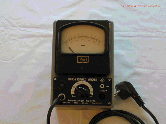 Bild 281 - Fa. Rohde & Schwarz München - Frequenzanzeiger FTK/BN 4700 - Fertigungsjahr  1968