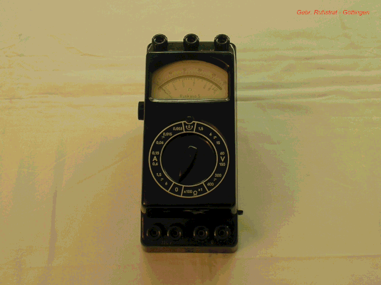 Bild 333 - Multimeter Gleich / Wechselstrom Ruskavo Fa. Ruhstrat Göttingen Fertigungsjahr ca. 1965