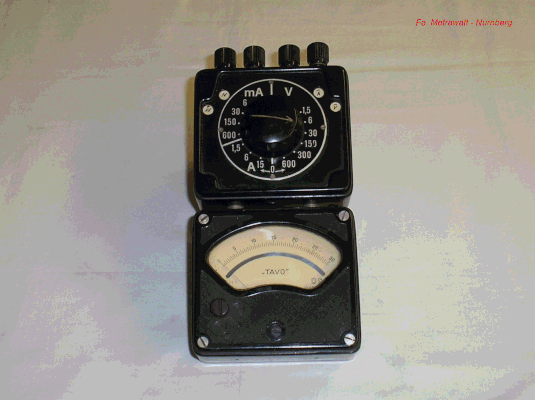 Bild 396 - Fa. Metrawatt Nürnberg - Multimeter Tavo " G " für Gleichstrom - Fertigungsjahr 1949