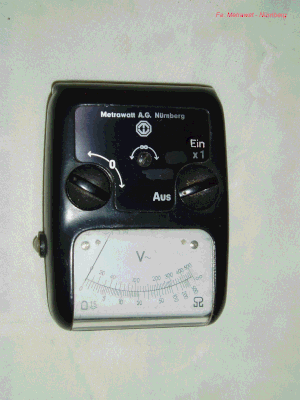 Bild 64 - Metrawatt  Taschen - Volt - Ohmmeter.  Fertigungsjahr 1957