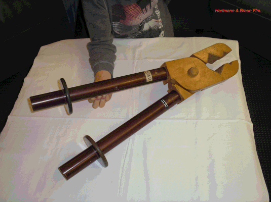 Bild 395 - Hartmann & Braun Frankfurt a/M. - Kabel u. Sicherungszange bis 20 kV - Fertigungsjahr ca. 1950