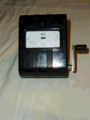 Bild 71 - Gossen  Isolations - Messgerät - Isognom - 50 MOhm.  Fertigungsjahr 1974